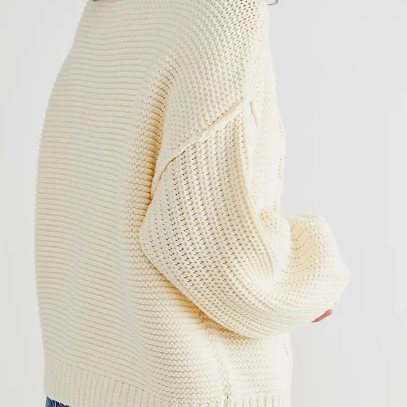 Free People Dream Cable Crewneck Sweater - Picture 4 of 6